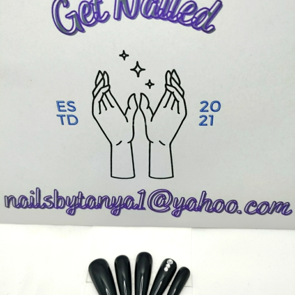 Black With Red Bottom Inspired Press On Nails